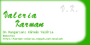 valeria karman business card