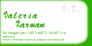 valeria karman business card